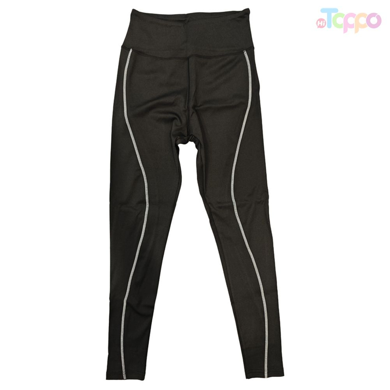 Women's High-Waisted Yoga Leggings Peach Butt Lifting Slim Fit Elastic Waist Color-Block Design