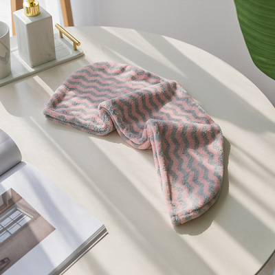 Corduroy-striped hair cap