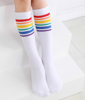 High knee socks in spring and autumn
