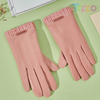 Winter Thicken Warm Touch Screen Gloves Soft Fashion Simple Solid Gloves for Women