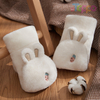 Lovely Cartoon Fingerless Flip Gloves Rabbit Hair Thicken Winter Warm Gloves for Girls