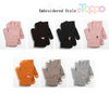 Women Knitted Winter Warm Gloves Lovely Embroidered Touch Screen Gloves