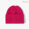 Women Core Spun Yarn Show Hair Solid Knitted Hat