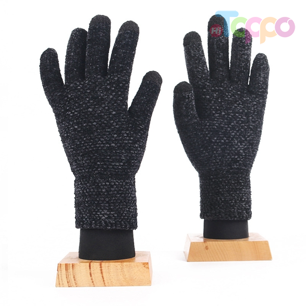 Chenille Touch Screen Gloves Ladies Winter Outdoor Warm Knit Gloves Adult Knit Gloves