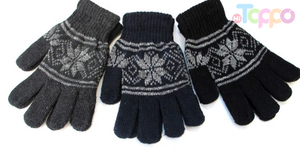 New Jacquard Thickened Knitted Gloves Wholesale Men's All-Finger Outdoor Glove Discount