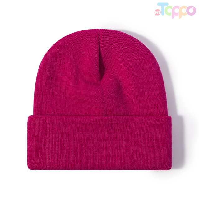 Fashion Blank Multi-color Unisex Knit Custom Logo Solid Color Winter Warm Hat Beanie Knit Hat