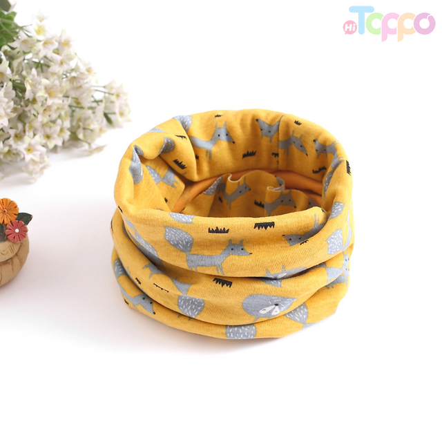 Spring Autumn Winter Children Cotton Scarf For 0-10 Years Old Kids Boy Girl Neck Collar Baby Cartoon Scarves Fashion Warm Collar