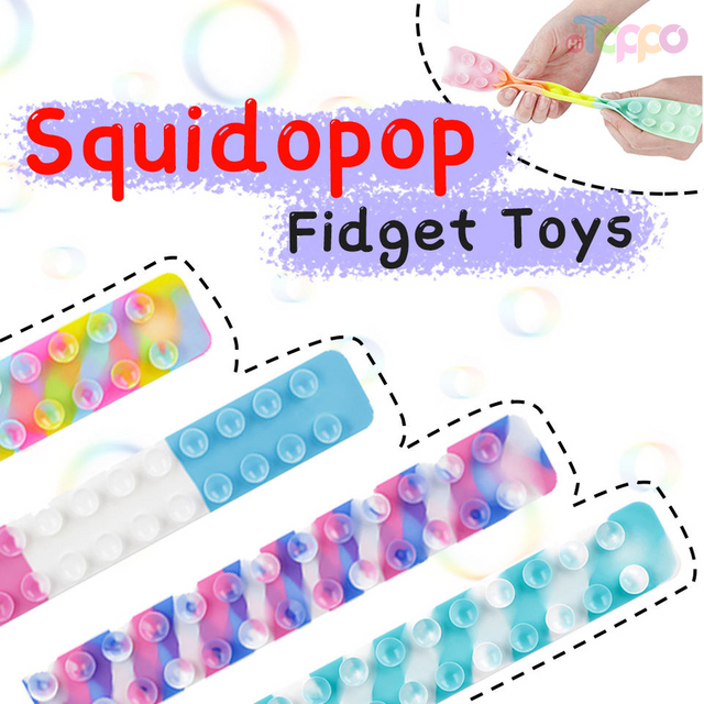  Rollable Soft Fidget Squeeze Sucker Product Squidopops Snipe Toys Squidpop Squido Pop For Stress Relief