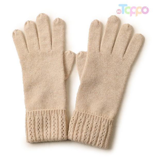 Acrylic 7 Gage Purl Jacquard Gloves