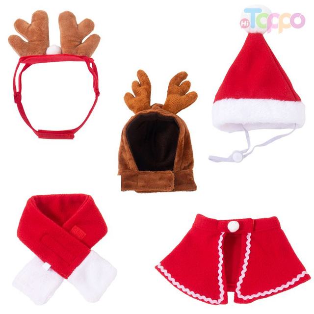 Holiday Pet Apparel: Santa & Reindeer Costumes