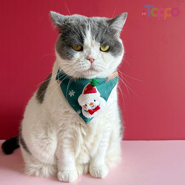 Cute Santa Pet Bandana for Holiday Season