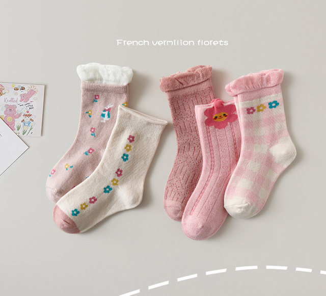 Girls'cotton socks