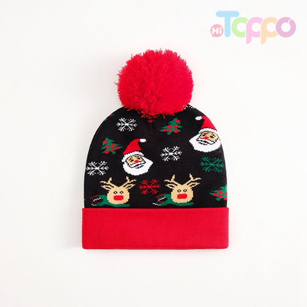 Christmas Jacquard Hats Knit Beanie Christmas Santa Winter Cuff Hat 