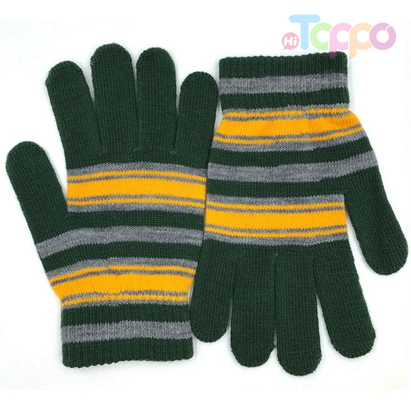 Acrylic Striped Gloves Outdoor Knit Gloves Men's And Women's Magic Gloves