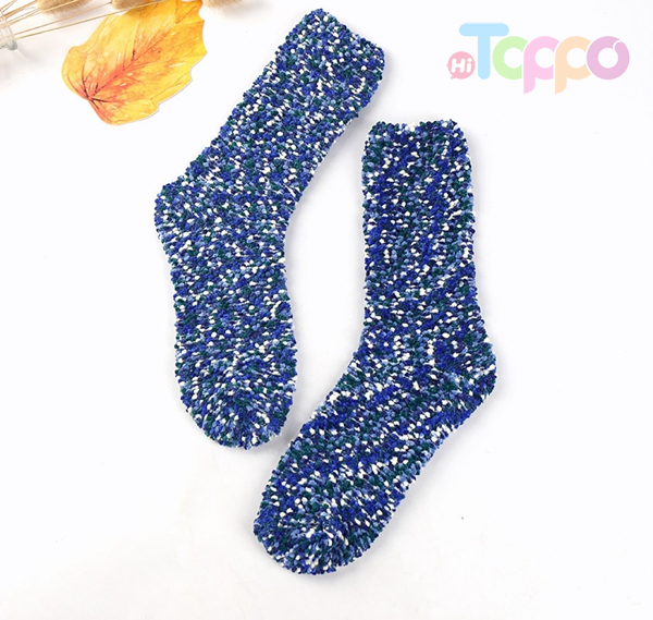 Nylon Pingpang Yarn Plain Socks Stockings Winter Warm Socks