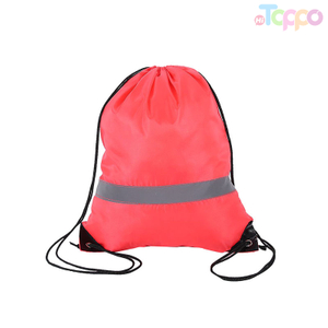 Drawstring Backpacks with Reflective Strip Gymsack Bags for School Boys Girls Cinch String Sports Sackpacks
