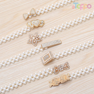 Fashion Pearl Waist Belts For Women Dresses Ladies Belt Crystal Girls Waist Belts Waistband