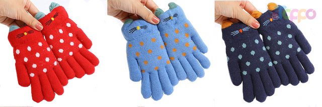 Acrylic 7 Gage Jacquard Gloves 
