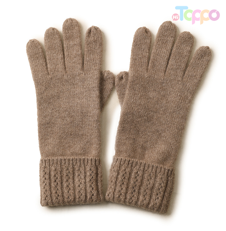 Acrylic 7 Gage Purl Jacquard Gloves