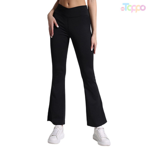 Women's High-Waist Bootcut Flare Pants High Quality Stylish Dance Trousers