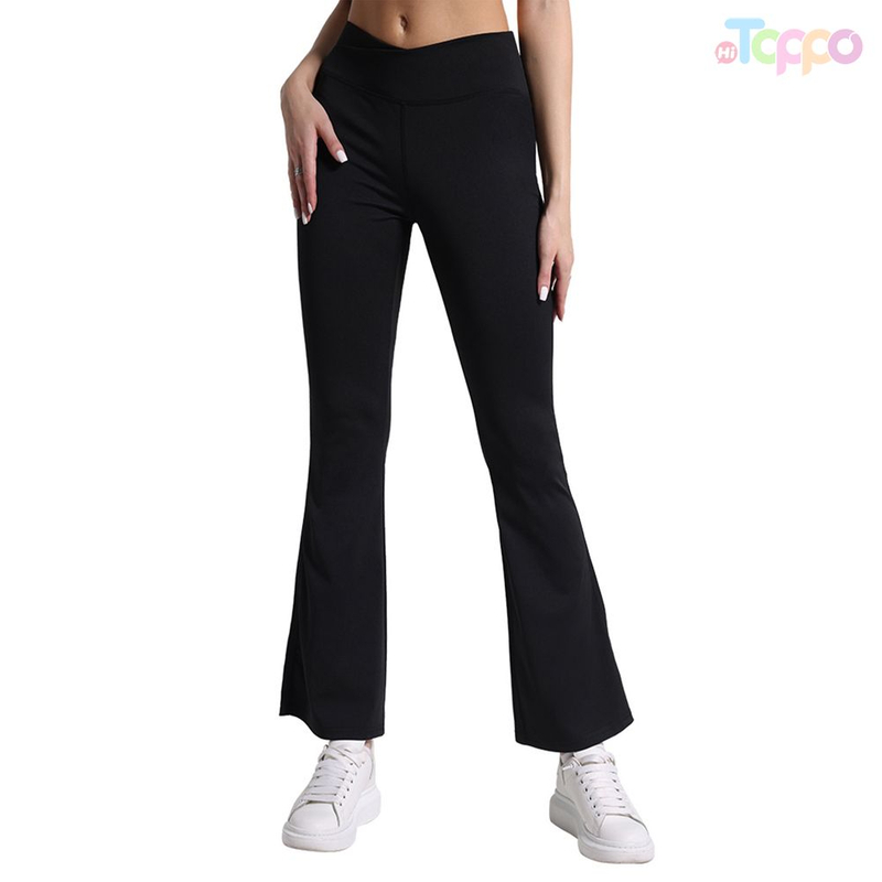 Women's High-Waist Bootcut Flare Pants High Quality Stylish Dance Trousers