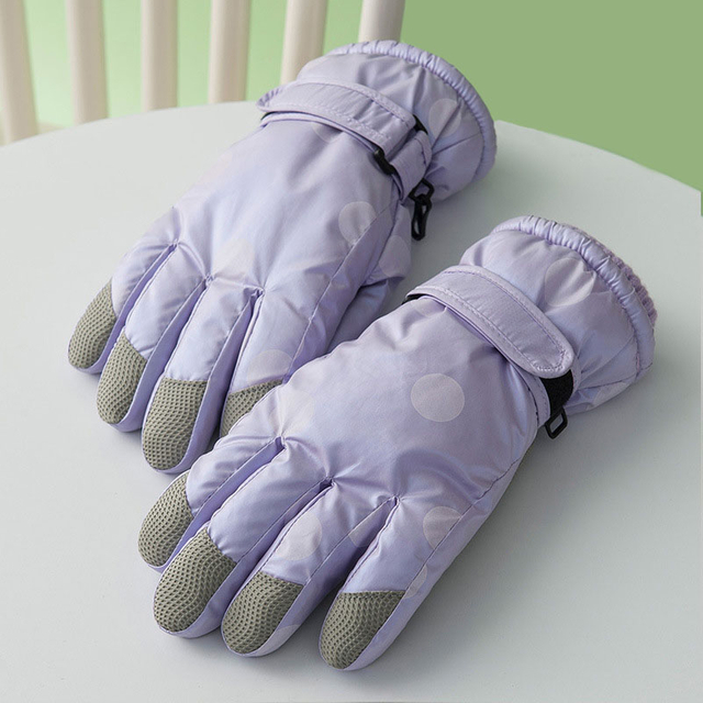 A pair of warm ski gloves