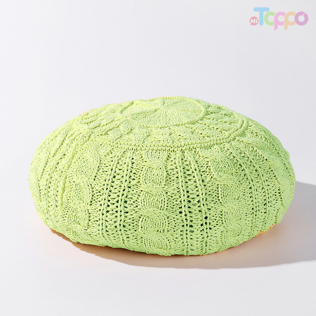 Summer Korean version of the beret linen knitted twist hat