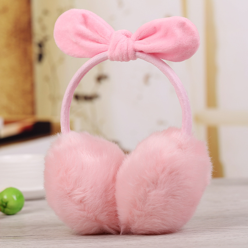 Cute bunny ears with bow-tie earmuffs