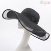 Floppy Wide Brim Sun Hat Ladies Beach Straw Fedora Summer Foldable Straw Hat