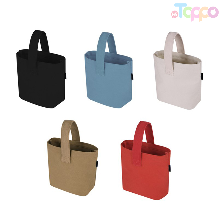 Mini Colorful Cotton Bags Round Single Handle Small Tote Canvas Bag