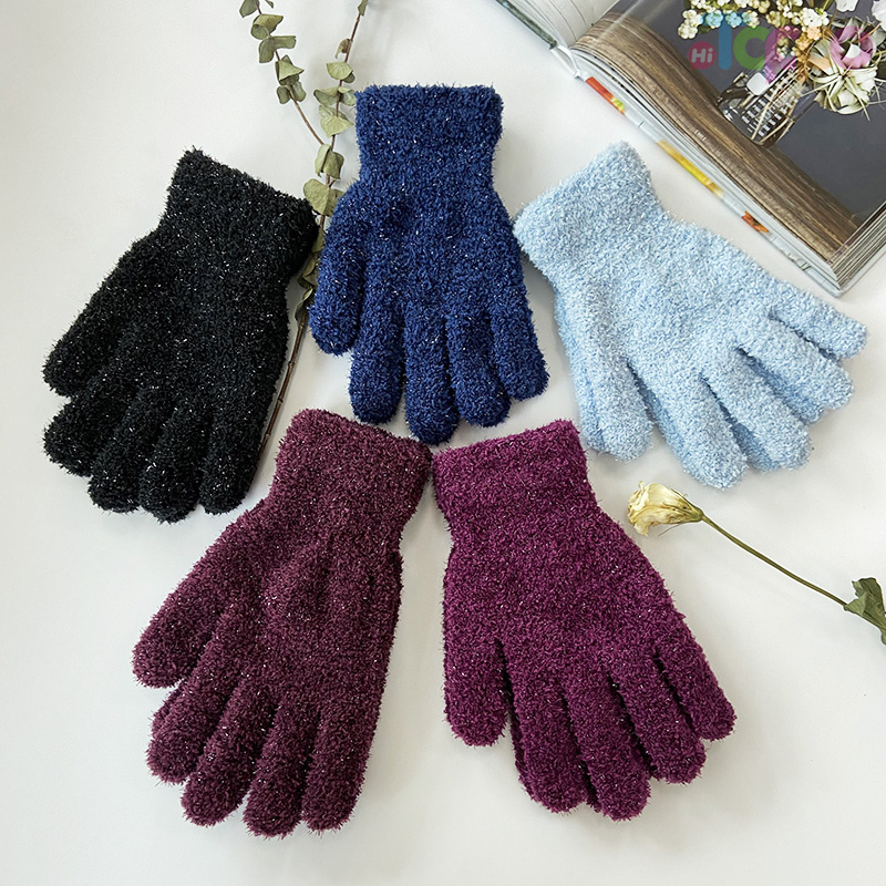 Ladies Knitted Super Soft Cosy Glove Solid Color 