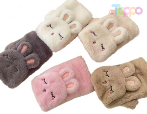 Rabbit Hair Cute Warm Flip Gloves
