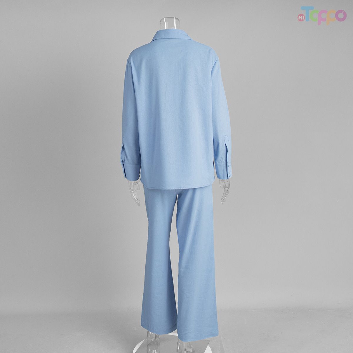 Soft Light Blue Relaxed Fit Loungewear Set