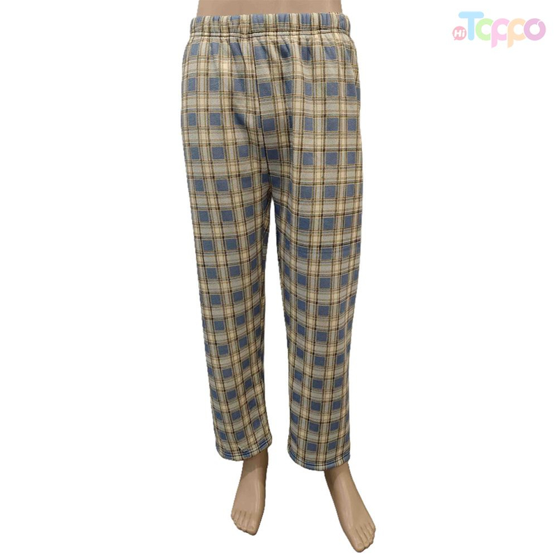 Women's Fashion High Waist Plaid Casual Long Pants for Daily Wear