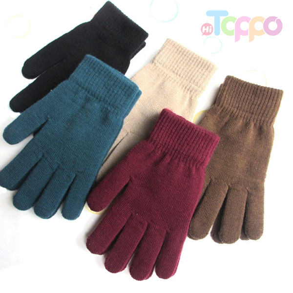 Warm Stretchy Comfortable Unisex Knitted Hand Winter Gloves Plain Knitted Gloves