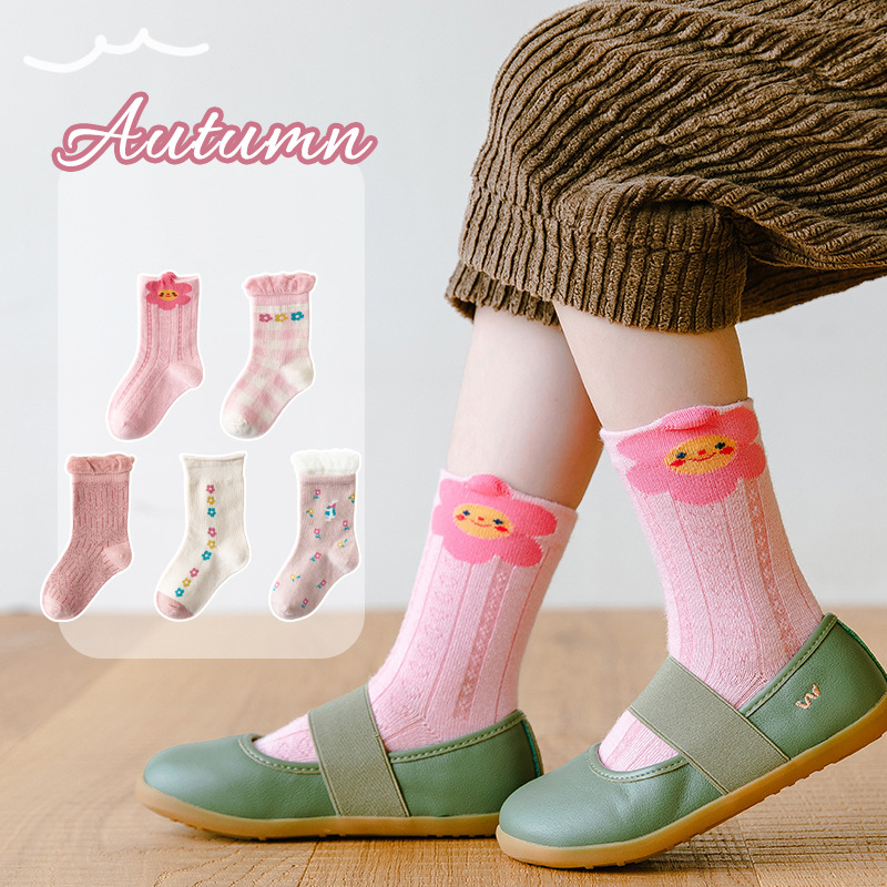 Girls'cotton socks