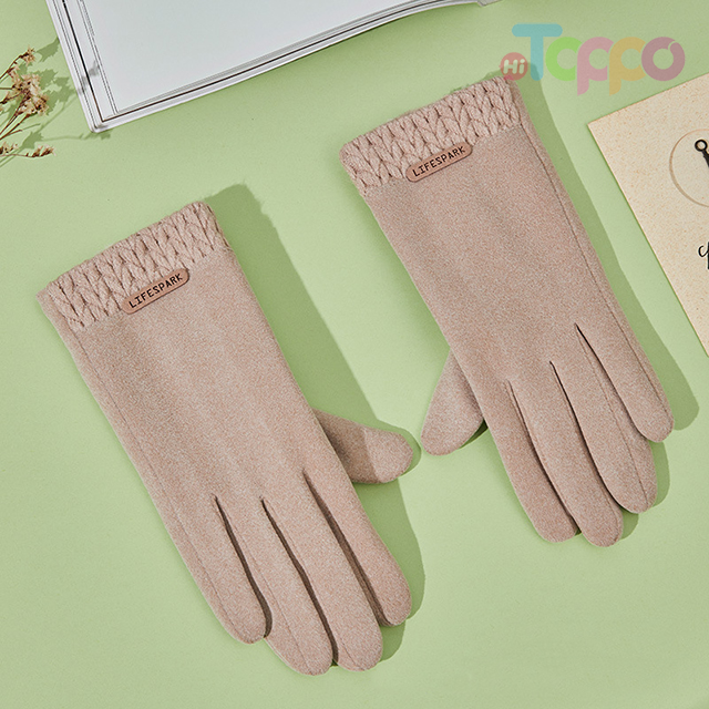 Winter Thicken Warm Touch Screen Gloves Soft Fashion Simple Solid Gloves for Women