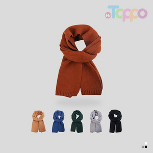 Knit Scarf Solid Color Thick Winter Shawl Plain Scarf