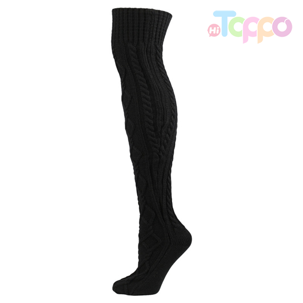 Hot Sale Over Knee Socks Breathable Floor Socks Warm Pile Socks Knitted Jacquard Stockings
