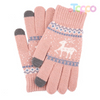 Women Mobile Phone Winter Touch Screen Gloves with Jacquard pattern