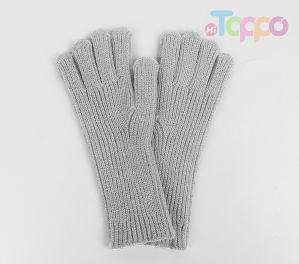 Knitted Gloves Skiing Cycling Driving Long Wrist Gloves Two Exposed Tips Touch Screen Gloves