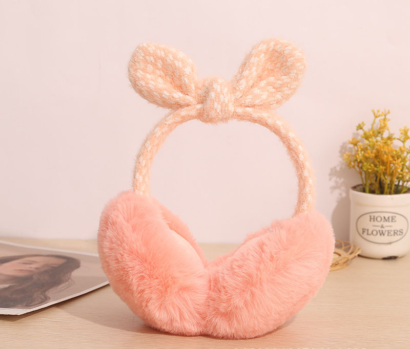 Knitted thick hair ball earmuffs