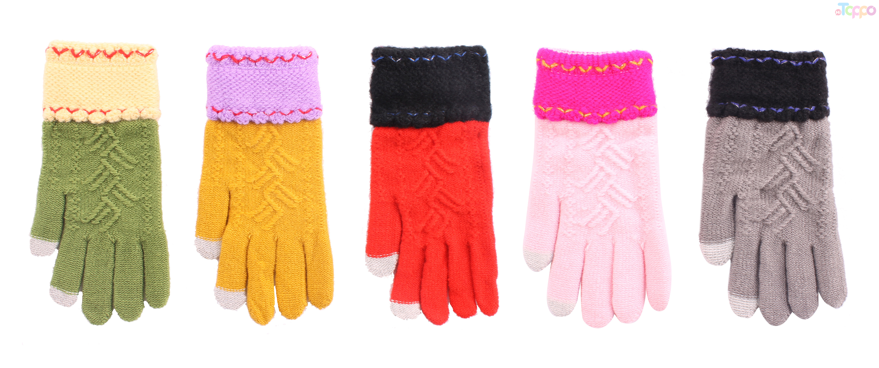 Hot Sale Funny Winter Female Warmer Acrylic Knitted Magic Gloves Touch Screen Gloves Fashion Jacquard for Discount