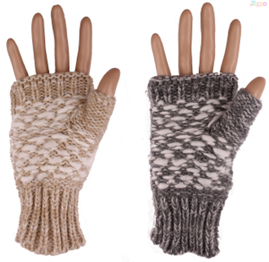 Iceland Yarn Fingerless Arm Warm Winter Gloves Hand Long Warmer Gloves Females