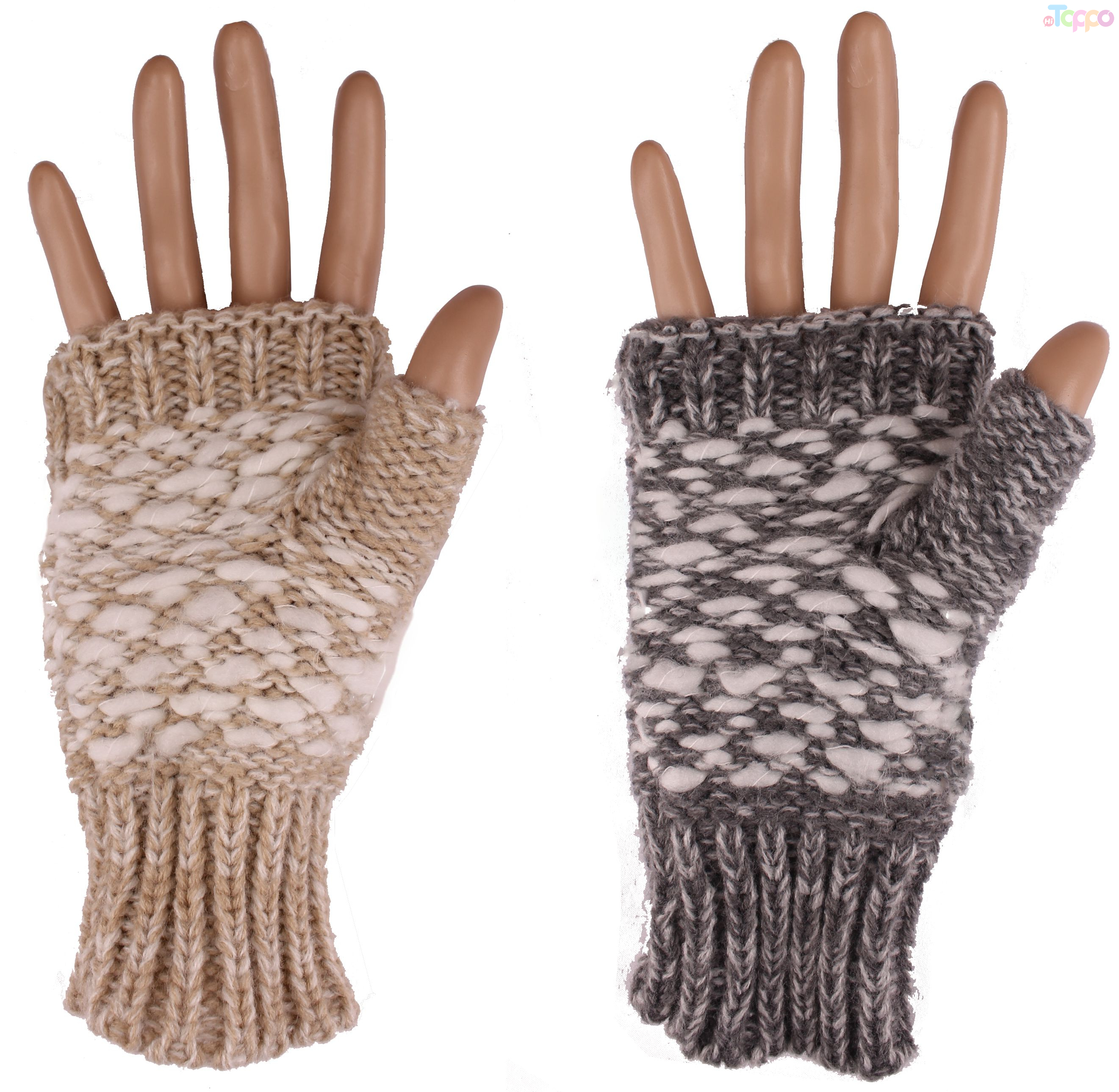 Iceland Yarn Fingerless Arm Warm Winter Gloves Hand Long Warmer Gloves Females