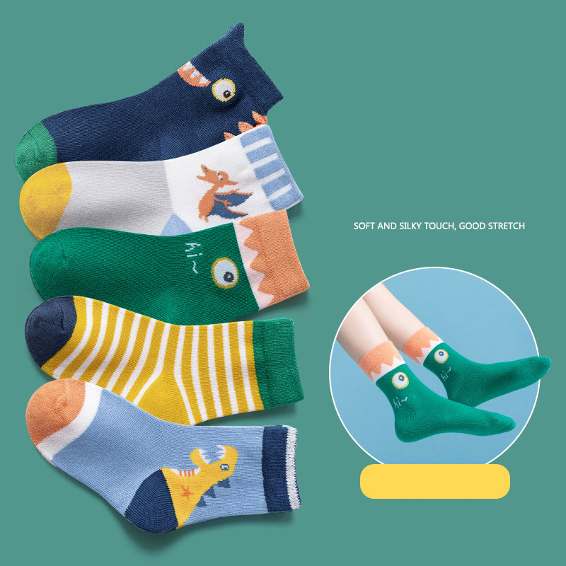 Dinosaur cartoon socks