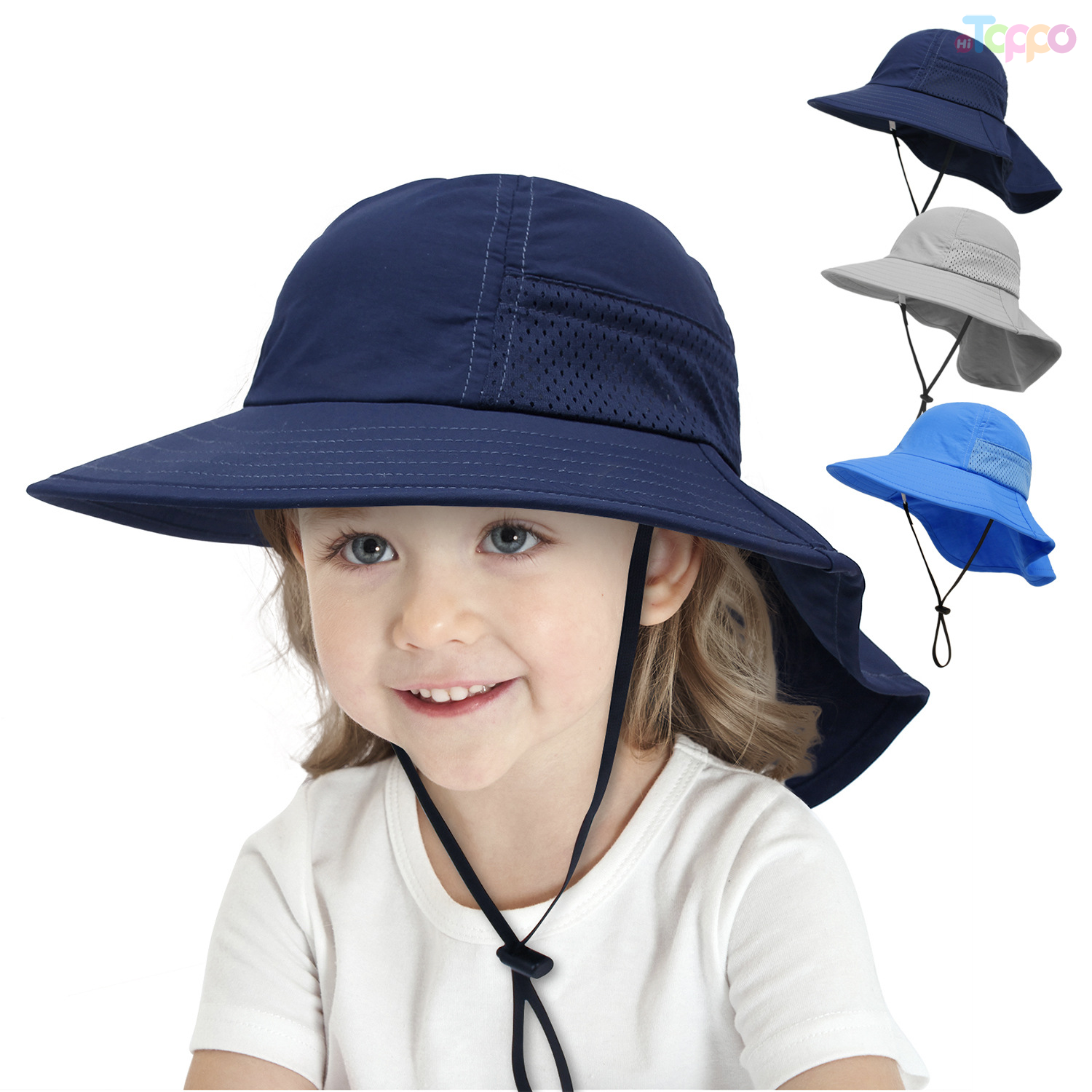 Designed Bucket Hat Cap Fisherman Kid Hat Sun Fishing Cap Unisex Plain Children Summer Hat