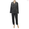 Comfy Classic Black & White Plaid Long-Sleeve Pajama Set