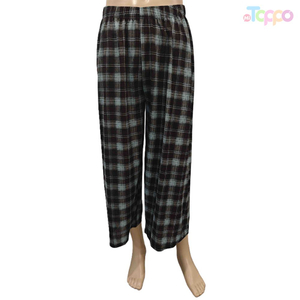 Korean Style High Waist Wide Leg Straight Pants for Women, Spring Autumn Thin Plaid Casual Trousers
