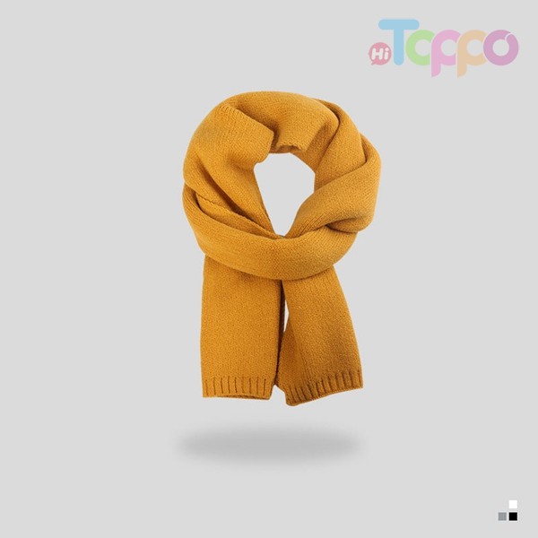 Knit Scarf Solid Color Thick Winter Shawl Plain Scarf